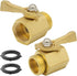 Hooshing 2PCS Garden Hose Shut Off Valve Heavy Duty 3/4" Brass Garden Hose Adapter Water Flow Control Valve for Garden Nozzle Water Hose...