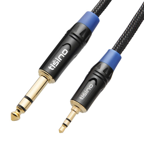 tisino 1/8 to 1/4 Stereo Cable, 3.5mm to 1/4 Adapter Aux Cord Stereo Audio Cable for Guitar, Keyboard Piano, Laptop, Home Theater Devices, Speaker...