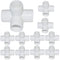 15Pack 3/4Inch 4 Way PVC Fittings, Heavy Duty PVC Elbow Side Outlet Tees, Furniture PVC Tee Corner Fittings for Building PVC Furniture Greenhouse ...