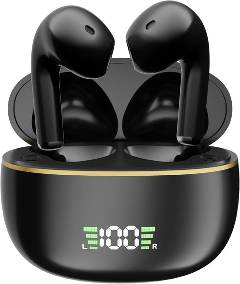 Wireless Earbuds,Bluetooth 5.3 Earbuds IPX5 Waterproof,Earphones with Wireless Charging Case, Light-Weight Headphones Built-in Microphone Call Noi...