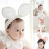 RQJ Baby Girls Rabbit Headband Bunny Ear Headwear Kids Hair Band Headwrap(white)...