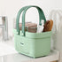 JiatuA Shower Caddy Baskets Plastic Storage Baskets Bins with Silicone Handles, Cleaning Supplies Organizer for Bathroom, Kitchen, Closet, Bedroom...
