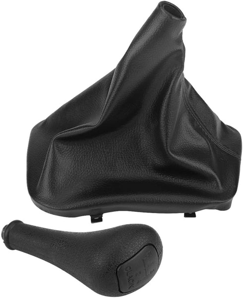 Akozon Mercedes w123 Shift,4 Speed Gear Stick Shift Knob + Gaiter Boot Cover for Mercedes Benz W123 W140 W202...