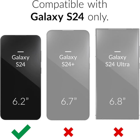 Crave Dual Guard for Samsung Galaxy S24 Case, Shockproof Protection Dual Layer Case for Samsung Galaxy S24 - Black...