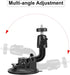Heavy Duty Super ?90mm Suction Cup + Adjustable Dual-Ball-Head Action Camera Dash Cam Phone Car Mount Windscreen Window Cockpit Holder for GoPro i...
