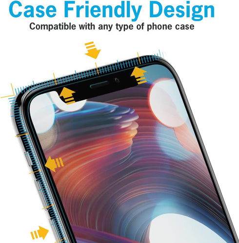 Simple Snap Tempered Glass Screen Protector for iPhone X/XS — Invinsible Protection with Bubble-Free, Scratch-Resistant, Fingerprint-Free Tech, Ca...