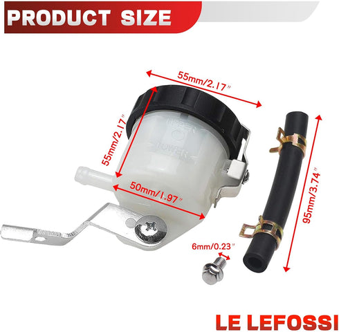 Motorcycle Front Brake Master Cylinder Brake Pump Tank Oil Cup Fluid Bottle Reservoir w/Bracket Aftermarket Part Compatible with for Suzuki GSXR 6...