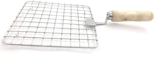 Papad Jali Stainless Steel Wire Roaster Rack Papad Jali With Wooden Handle Roasting Net Roast Grill Chapati Toast Roti Papad And More......