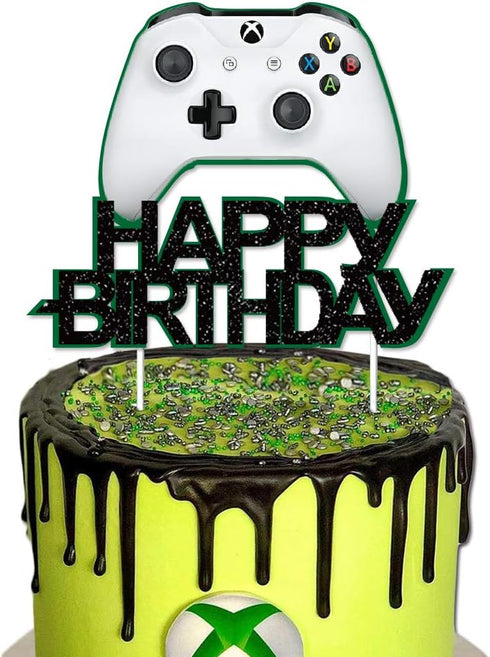 Watercolor Video Game Cake Topper for Birthday...
