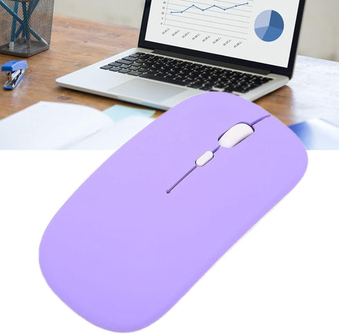 ASHATA Mouse Rechargeable, Ultra Slim1600 DPI (3 Speed Adjustable) Bluetooth Mini Silent Optical Cordless Mice for Laptop,PC,Computer, Tablet (Fro...