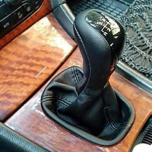 Gear Shift Knob Boot, 6 Speed Auto Gear Shift Knob Gaiter Gear Stick Gaiter Boot Cover Replacement for Benz C Class W203 S203...