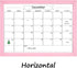Dry Erase Monthly Calendar Board, Magnetic Whiteboard for Wall, Office/School/Home, Solid Wood Pink Frame Hanging Board 10.5"x 14.5"(YL-Pink-2737-...