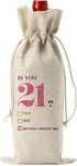 Happy Anniversary 21st Birthday Party Decorations for Her Him, Cool 21st Birthday Gifts for Her Him Wine Bag, Unique 21 Year Old Birthday Gifts fo...