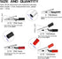 WMYCONGCONG 120 PCS Metal Alligator Clips Electrical Test Clamps Assortment Kit with Plastic Hands Red Black Kit...