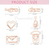 Framendino, 30 Pack Rose Gold Cute Assorted Sizes Shapes Small Paper Clips Index Card Binder Clip with Fun Storage Box for School Office Home Wedd...