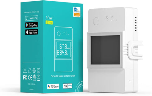POWR316D Elite Smart Power Meter Switch Smart WiFi Wireless Light Switch with Energy Monitoring,Universal DIY Module for Smart Home, Compatible wi...