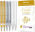 White Paint Pen, 0.7mm Acrylic 2 White, 2 Gold, 2 Silver Permanent Marker Pens for Wood Rock Plastic Leather Glass Stone Metal Canvas Ceramic Mark...