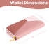 Wallet for Women - Large Faux Leather Women's Zipper Wristlet Wallet with Detachable Strap - Long Clutch Wallet with Cell Phone Pocket (Pink Red)...