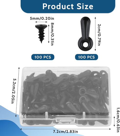 Pcs Frame Picture Turn Button Fasteners Set, Picture Frame Hardware Backing Clips Black Hardware Backing Clips wif Screws for Hanging Drawing Pict...