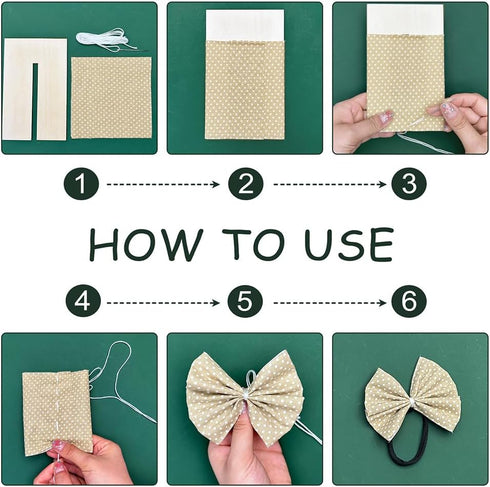 BENECREAT 5Pcs Bow Maker Templates, Wood Bow Tie Boards Craft Sewing Tool for Ribbon Bow Making Hair Bows Gift Bows Crafts Making, Slot: 8mm...