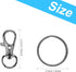 50PCS Metal Lobster Claw Clasp with Key Rings, 25PCS Keychains Clips Hooks and 25PCS Key Chain Rings, Keychain Accessories, Keychain Rings Making ...