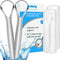 2-Pack Tongue Scraper, 100% Useful Surgical Stainless Steel Tongue Cleaner for Both Adults and Kids, Professional Reduce Bad Breath Metal Tongue S...