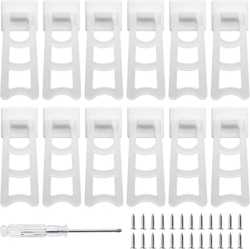 Plastic Picture Frame Easel Back, 4” White Frame Easel Back Stand Photo Frame Easel Back Support, 12 Pcs...
