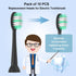 Everystep Replacement Toothbrush Heads 10 Pack Compatible with AquaSonic Black Series for Vibe Series Black Series pro, and for Duo Series pro Ele...
