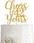 Gold Glitter Cheers to 42 years cake topper, Gold Happy 42nd Birthday Cake Topper, Birthday Party Decorations, Supplies...