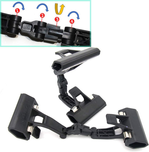 Adjustable, Foldable, and Twistable Copy Holder Clip - Easel Accessory – Double Head Painting Clip – Easel Accessory, Pack of 2 (Black)...