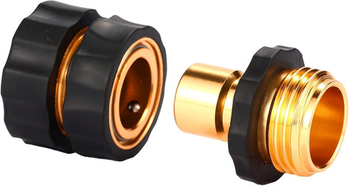 3/4 Inch Garden Hose Quick Connector, Male and Female Quick Connect Hose Fittings, 6 Set...