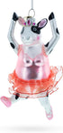 Elegant Cow Dancing Ballet Blown Glass Christmas Ornament...