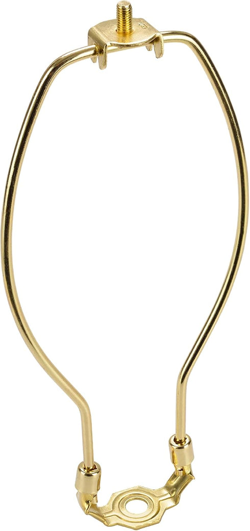 Aspen Creative 20003-12, 9" Lamp Harp with Saddle in Polished Brass Finish, 2 Pack...