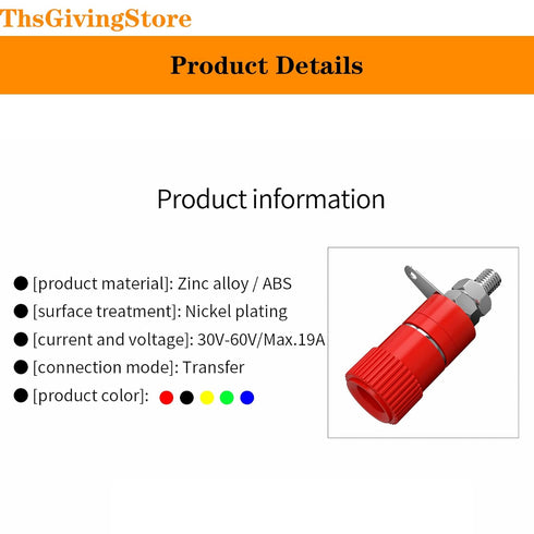 20 PCS Binding Posts Terminal, Socket Binding Post Female Socket Jack for 4mm Banana Plug Connector, Binding Post for Electronic Test Equipment(5 ...