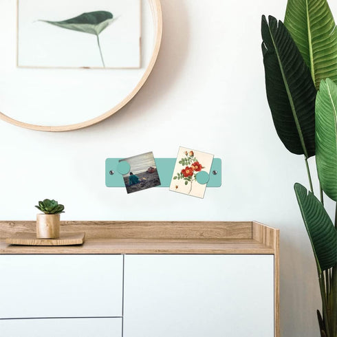 Three by Three Seattle 12 x 3 Inch Metal Strip Frameless Magnetic Bulletin Board with 2 Magnets for Memos, Photos, Lists, and More in Office, Home...