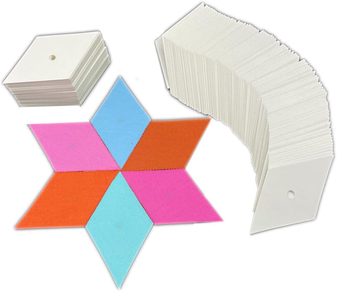 300pcs 2 Inch Diamond 60 Degrees Paper Piecing Paper for Quilting DIY Sewing Crafts,6 Point Diamond Paper Piecing Templates...