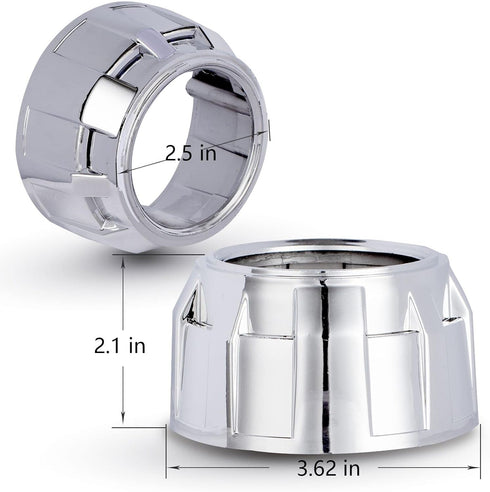 YUFANYA 2.5Inch Projector Shrouds Silver Mask for 2.5 inch Projector Lens Car Projector Lens Retrofit Accessories...
