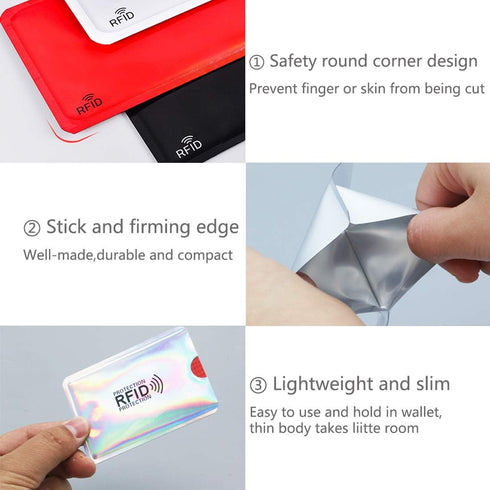 fancyfree RFID Blocking Sleeves, Identity Theft Prevention RFID Credit Card Holders Smart Slim Design Card Covers, Perfect for Wallet, Puerse, Pas...