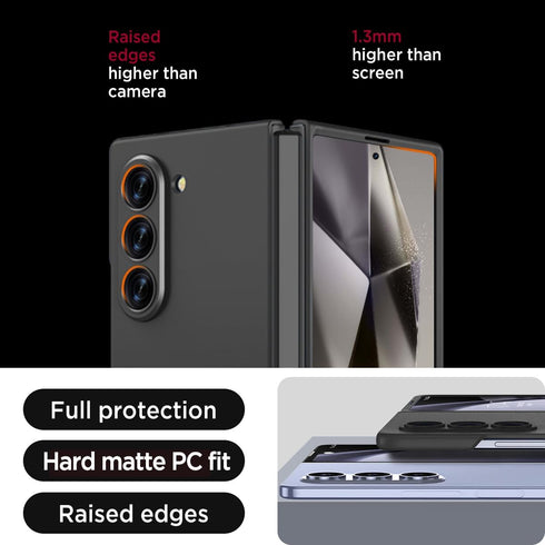 Miimall Slim Fit Case for Samsung Galaxy Z Fold 6 Case with Screen Protector, Ultra Thin Z Fold 6 Case, Lightweight Hard PC Cover Phone Cases for ...