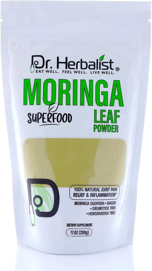 DR. Herbalist-Moringa Leaf Powder (7.05oz/200g),Moringa Oleifera - Sun Dried Moringa Powder Organic - Raw Herbal Superfood - Natural Energy Boost ...