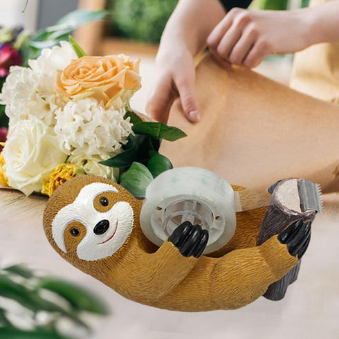 Angoily Animal Tape Dispenser Resin Sloth Staue Washi Tape Cutter Office Tape Holder for Home Office Supplies...