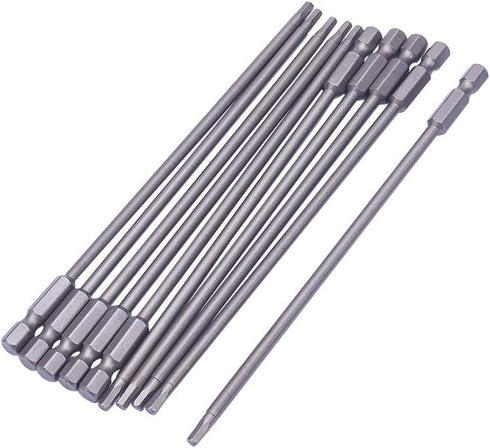 Utoolmart H3 Magnetic Hex Head Screwdriver Bits, 1/4 Inch Hex Shank 150mm Length S2 Power Tools 10 Pcs...