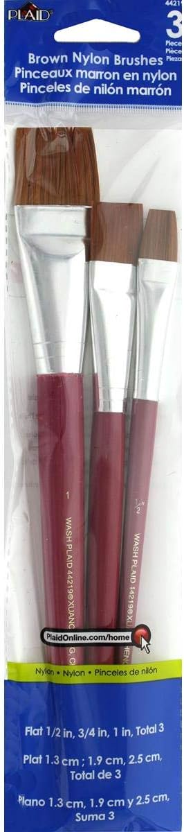 Plaid Flat Brush Set, 44219 (3-Piece)...