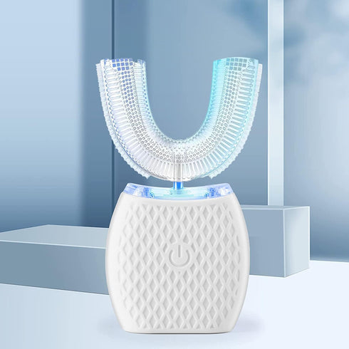 Ultrasonic Toothbrush Adult Electric Toothbrush?Sonic Toothbrush 360° Oral Cleaning Wireless Charging & LED Light|IPX7 Waterproof U-Shaped Brush H...