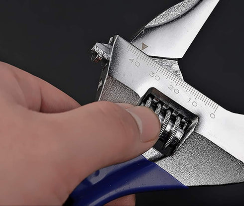 Wide Opening Stubby Adjustable Wrench Spanner with Short Handle 4 inch Chrome Vanadium Steel Forged...