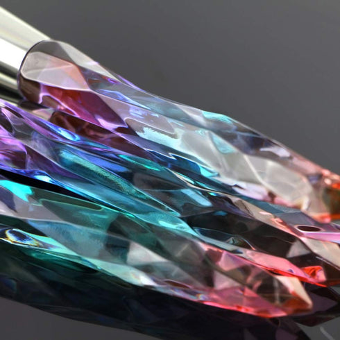 Makeup Brushes, 10PCs Professional Cosmetic Brush Set Special Shiny Foundation Face Powder Brush Eyeshadows Blending Blush Brushes Colorful Plasti...