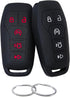 Silicone Rubber Key Fob Cover Compatible with 2013-2018 Ford Edge Explorer F-150 F-250 Super Duty F-350 Super Duty Fusion Mustang Lincoln MKX M3N-...