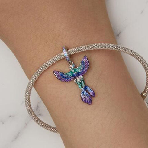 Butterfly Ladybug Cat Bird Charm 925 Sterling Silver Animal Charms for Pandora Charm Bracelet (Phoenix Charm)...