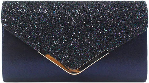 ZIUMUDY Women's Sparkle Evening Bags Envelope Clutches Shoulder Chain Handbag Bridal Wedding Purse...