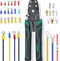 Tnisesm Wire Crimping Tool 26-10 AWG, Crimping Pliers with Stripper Cutter for Open Barrel Terminals and Heat Shrink Connectors...